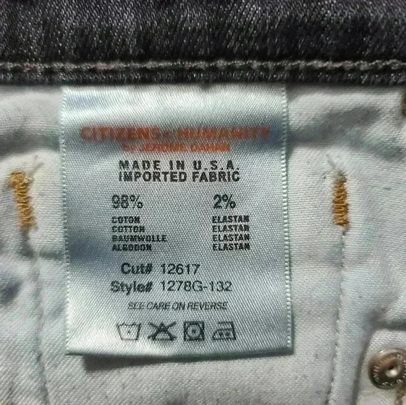 Citizens of humanity low rise straight leg jeans Size 27 - Picture 9 of 9